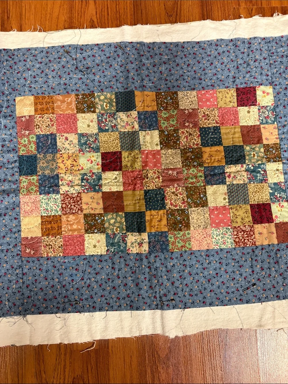 Vintage (unfinished) Lap Quilt 23x28